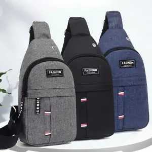 2025 Men’s Multifunctional Chest Bag – Korean-Style Waterproof Oxford Cloth Shoulder & Messenger Bag