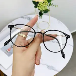 Unisex Fashion Anti-Blue Light Eyeglass Frame – Retro Transparent Design | Computer & Optical Eye Protection