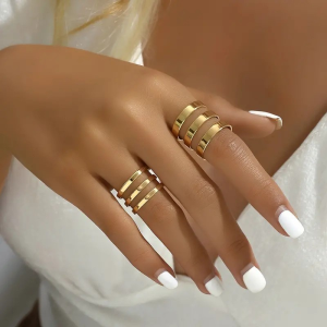 3-Layer Open Ring Set – Minimalist Cold Style High-End Jewelry | European & U.S. Niche Design